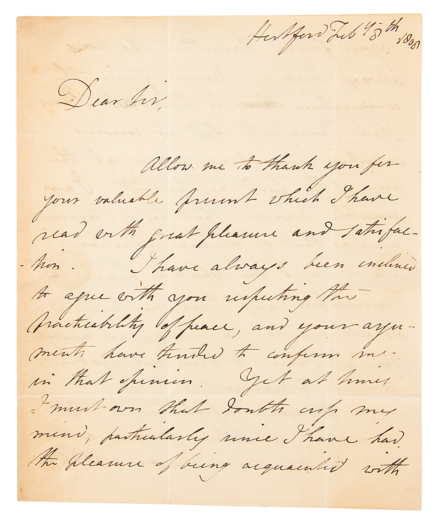 Lot #1101 Thomas Robert Malthus Autograph Letter Signed