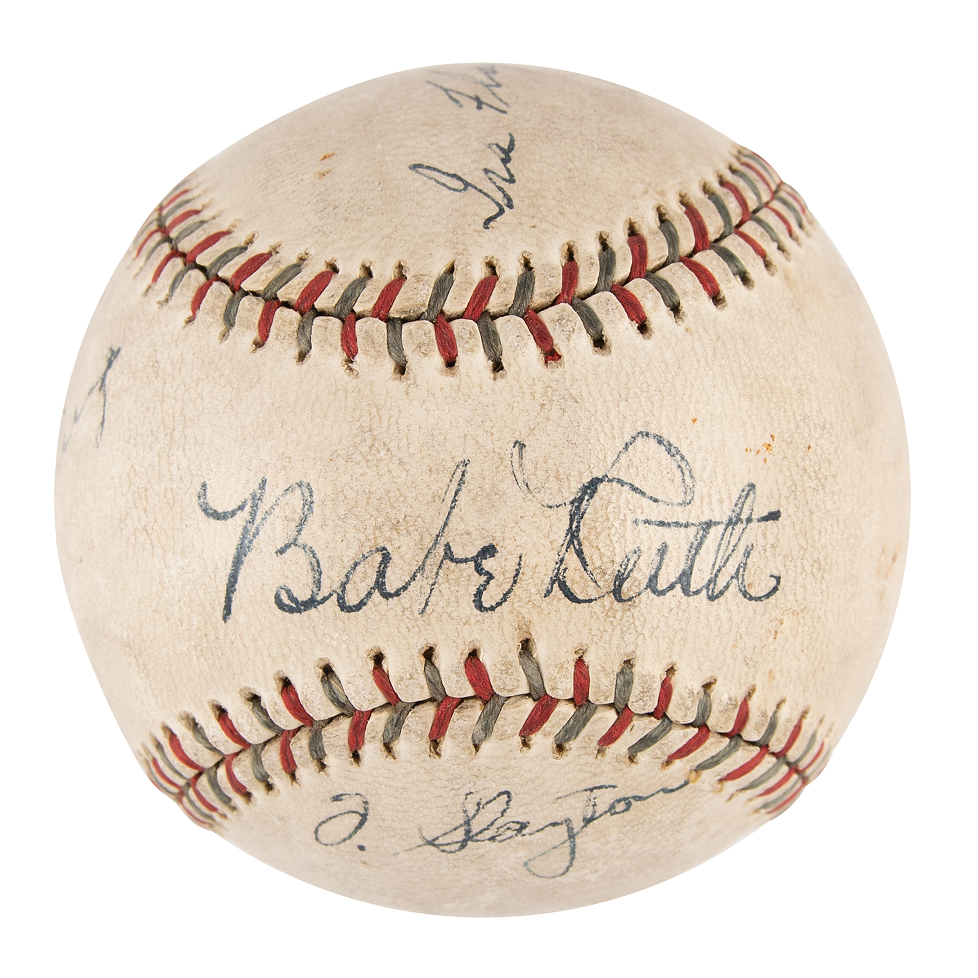 Lot #1806 Babe Ruth and Lou Gehrig Signed Baseball