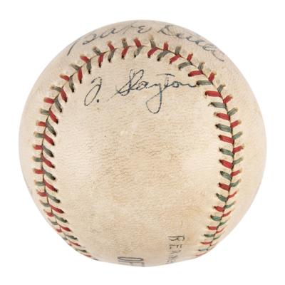 Lot #1806 Babe Ruth and Lou Gehrig Signed Baseball - Image 3