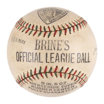 Lot #1806 Babe Ruth and Lou Gehrig Signed Baseball - Image 6