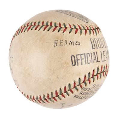 Lot #1806 Babe Ruth and Lou Gehrig Signed Baseball - Image 7