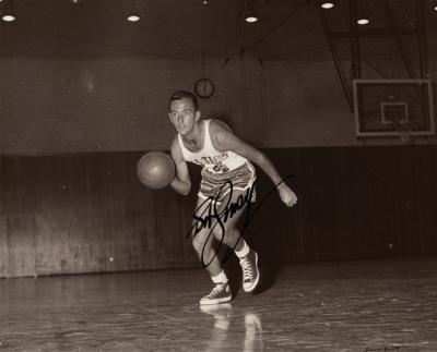 Lot #1931 Boston Celtics: Bob Cousy Signed Oversized Photograph - Image 1