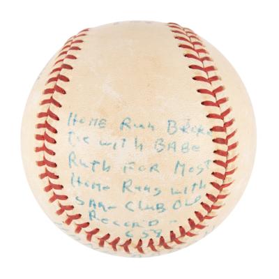 Lot #1795 Hank Aaron's Record-Breaking 660th Career Home Run Baseball - Image 2