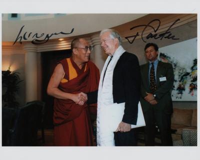 Lot #1148 Dalai Lama and Jimmy Carter Signed Photograph