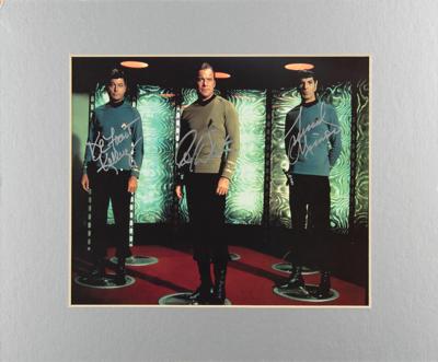Lot #1765 Star Trek: Shatner, Nimoy, and Kelley Signed Photograph - Image 2