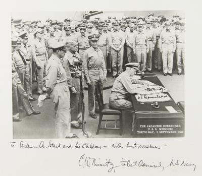 Lot #1241 Chester Nimitz Signed Photograph