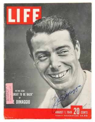 Lot #1949 Joe DiMaggio Signed Magazine