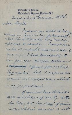 Lot #1500 Charles Dickens Autograph Letter Signed