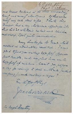 Lot #1500 Charles Dickens Autograph Letter Signed - Image 4
