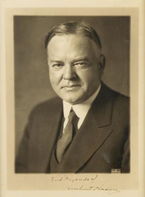 Lot #1045 Herbert Hoover Signed Photograph