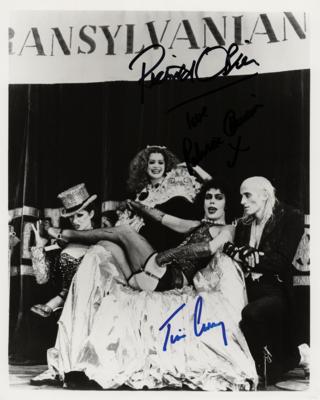 Lot #1757 The Rocky Horror Picture Show Signed Photograph: Tim Curry, Patricia Quinn, and Richard O'Brien