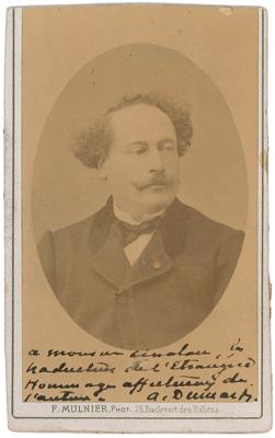 Lot #1535 Alexandre Dumas, fils Signed Photograph
