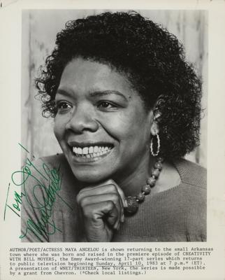Lot #1517 Maya Angelou Signed Photograph