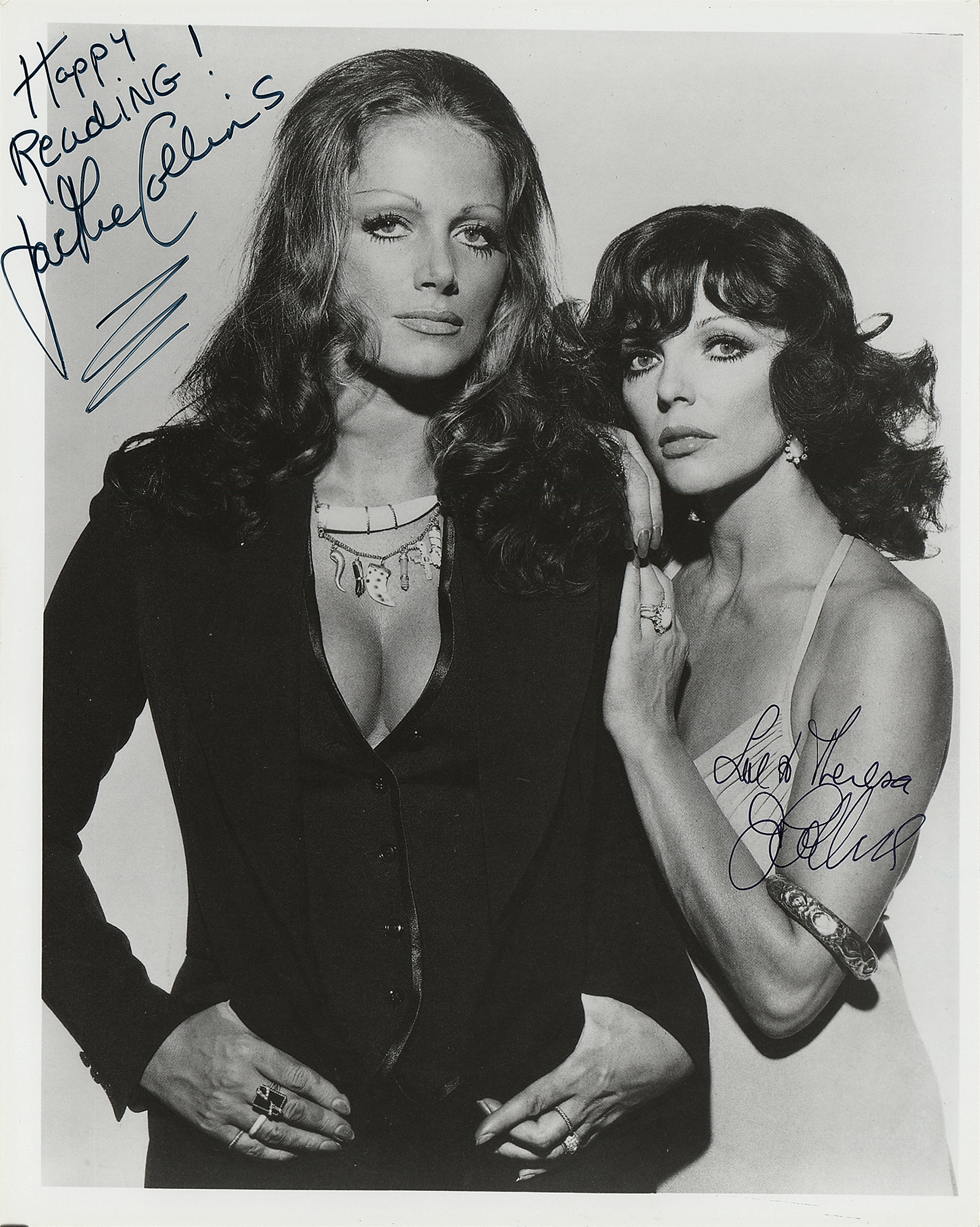 Lot #1694 Joan and Jackie Collins Signed Photograph