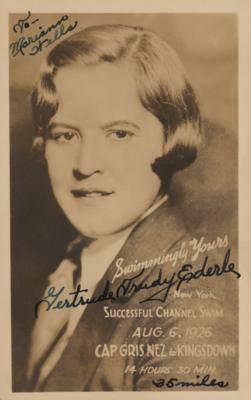 Lot #1952 Gertrude Ederle Signed Photograph