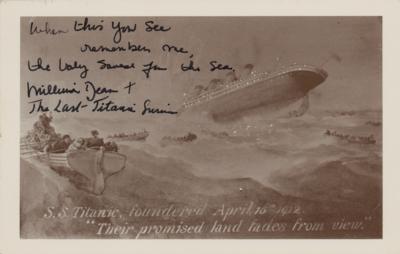 Lot #1227 Titanic: Millvina Dean Signed Postcard