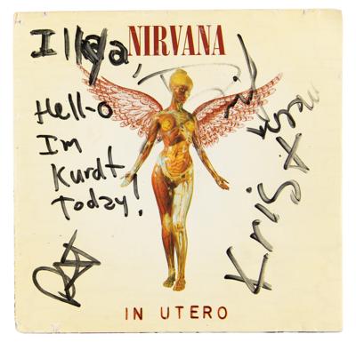 Lot #1595 Nirvana Signed 'In Utero' CD Booklet