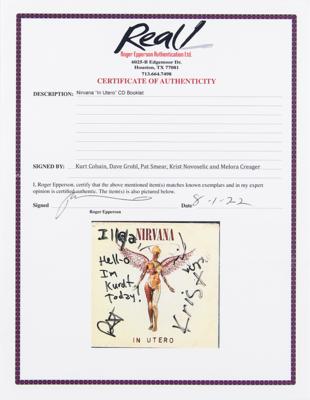 Lot #1595 Nirvana Signed 'In Utero' CD Booklet - Image 5