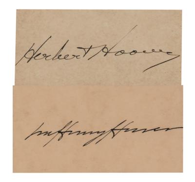 Lot #1046 Herbert and Lou Henry Hoover Signatures