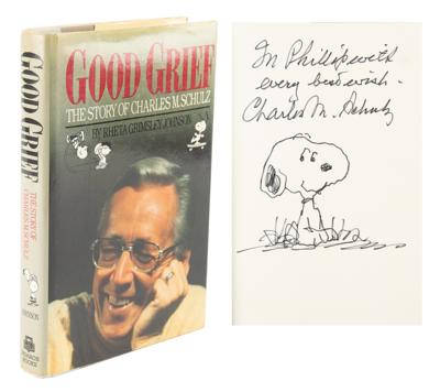 Lot #1398 Charles Schulz Signed Book with Snoopy