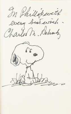 Lot #1398 Charles Schulz Signed Book with Snoopy Sketch - Image 2