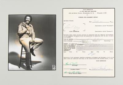 Lot #1637 Ben E. King and Dick Clark Document Signed - Image 1