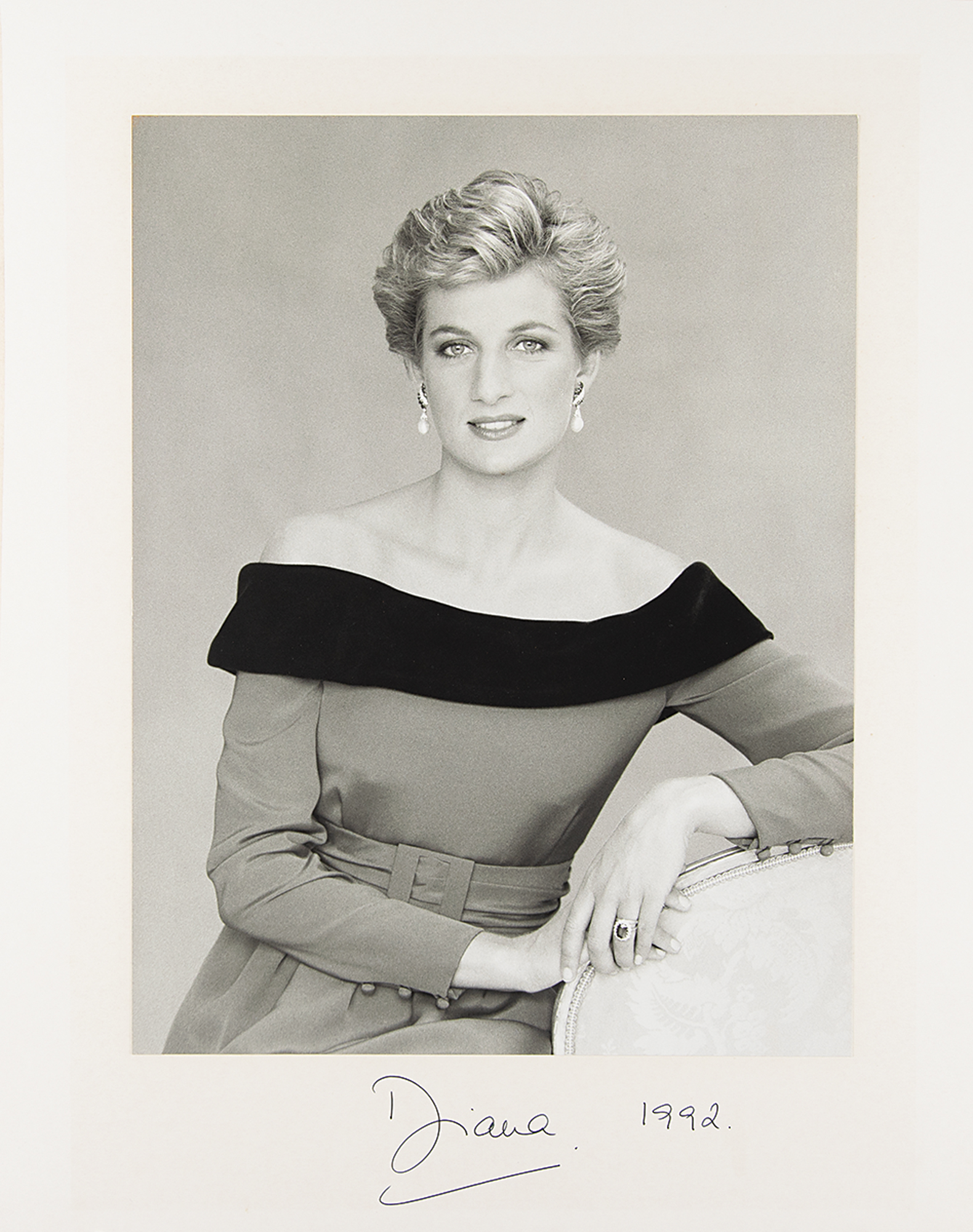 Lot #1112 Princess Diana Signed Oversized Photograph