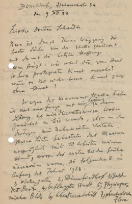 Lot #1297 Paul Klee Autograph Letter Signed - Image 2