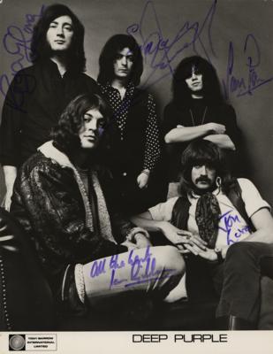 Lot #1634 Deep Purple Signed Photograph - Image 1