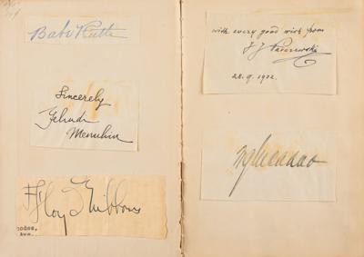 Lot #1807 Babe Ruth, Calvin Coolidge, Ignacy Jan Paderewski, and Other Notables Signed Waterman's Album - Image 2