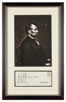 Lot #1007 Abraham Lincoln Autograph Endorsement Signed