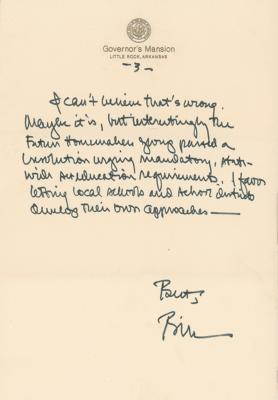 Lot #1017 Bill Clinton Autograph Letter Signed - Image 3