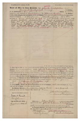 Lot #1091 John D. Rockefeller Twice-Signed Document