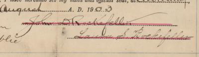 Lot #1091 John D. Rockefeller Twice-Signed Document - Image 3