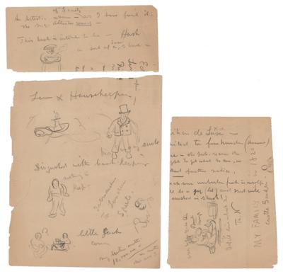 Lot #1314 Thomas Nast Sketches and Handwritten Manuscript