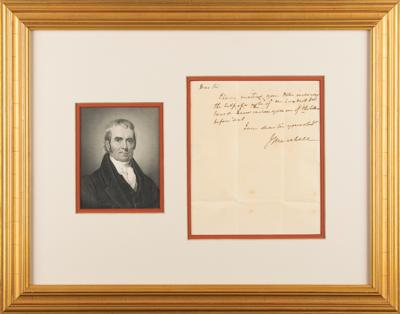 Lot #1086 John Marshall Autograph Letter Signed - Image 1