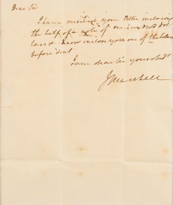 Lot #1086 John Marshall Autograph Letter Signed - Image 2