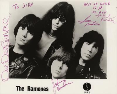 Lot #1649 The Ramones Signed Photograph