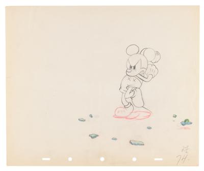 Lot #1425 Mickey Mouse production drawing from Mickey's Rival - Image 1