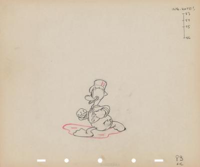 Lot #1430 Donald Duck production drawing from Modern Inventions - Image 1