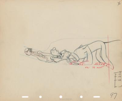 Lot #1449 Pluto and Gopher production drawing from Bone Bandit - Image 1
