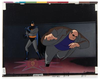 Lot #1482 Batman and Thug production cels from Batman: The Animated Series