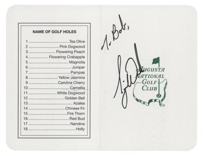 Lot #2016 Tiger Woods Signed Golf Score Card