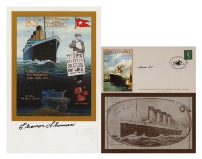 Lot #1225 Titanic: Millvina Dean, Eva Hart, and Eleanor Shuman (3) Signed Items