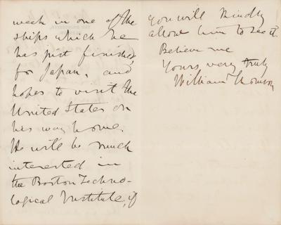 Lot #1224 William Thomson, 1st Baron Kelvin Autograph Letter Signed - Image 2
