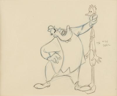Lot #1444 Donald Duck and H. U. Hennessy production drawing from Duck Pimples - Image 1
