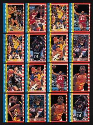 Lot #1850 1987 Fleer Basketball Sticker Set with PSA 6 Michael Jordan - Image 2