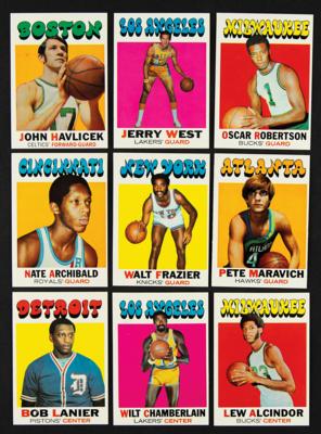 Lot #1843 1971 Topps Basketball Complete Set (233/233) - Image 1