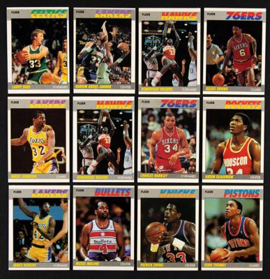 Lot #1849 1987 Fleer Basketball Complete Set with #59 Michael Jordan SGC 92 NM-MT+ - Image 3