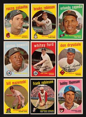 Lot #1832 1959 Topps Baseball Lot of (80) Cards